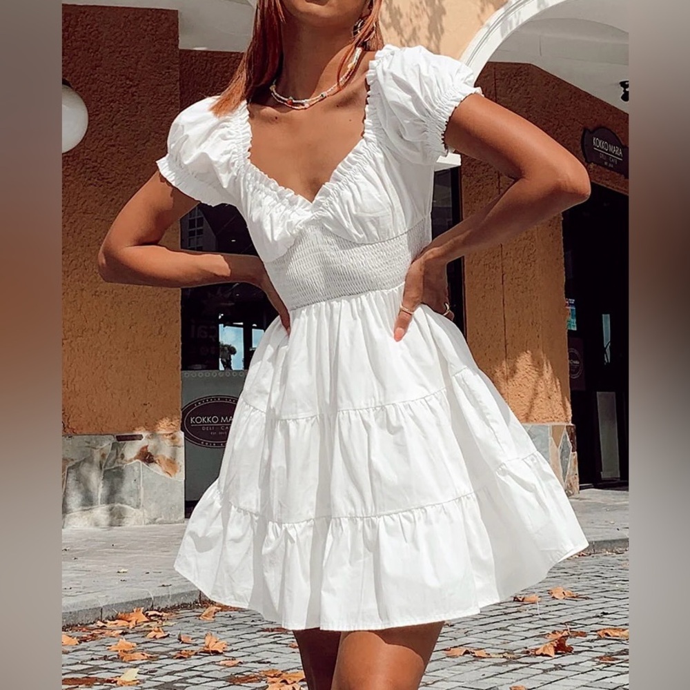 NWOT Princess Polly White Mini Dress Size 0 / XXS